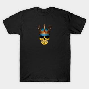 Ukraine Flag Skull with Crown T-Shirt